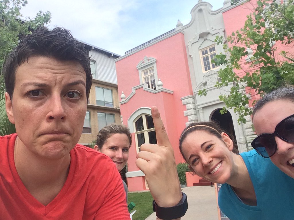 One of many selfies along the race